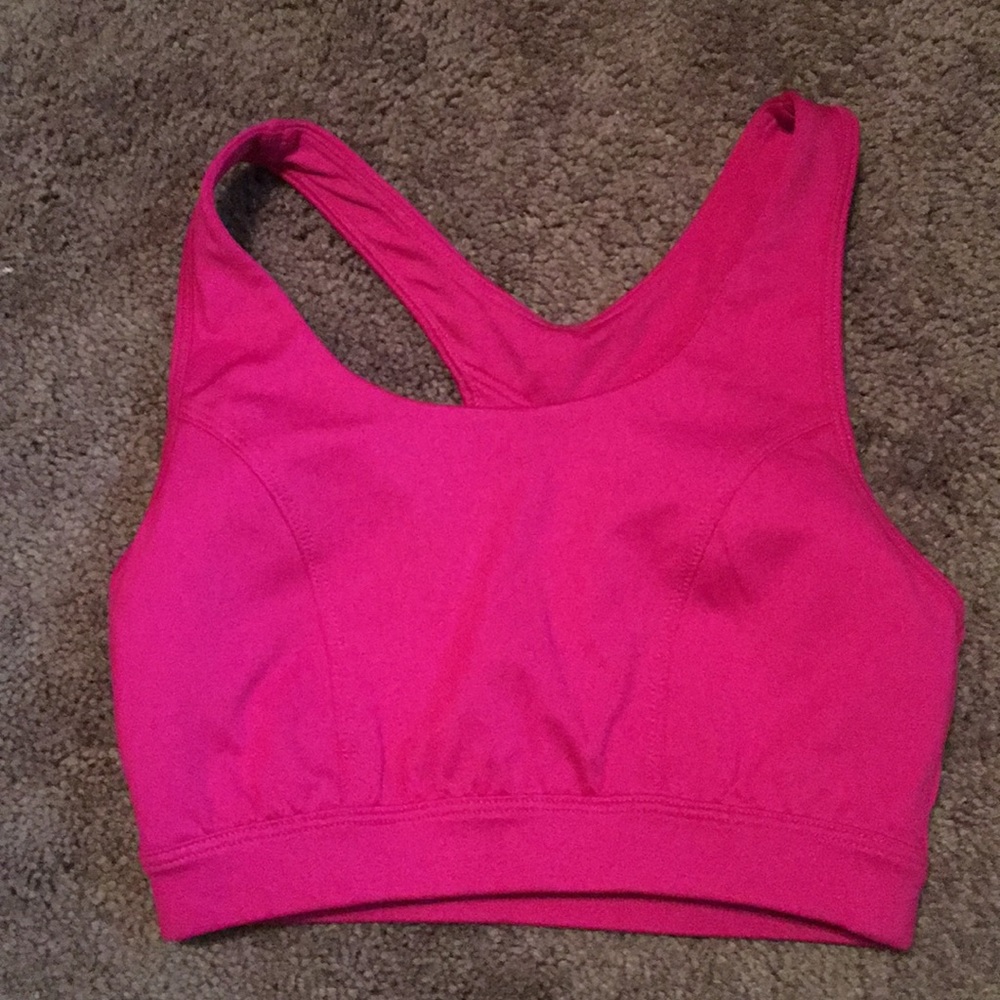 Hot pink tek gear sports bra